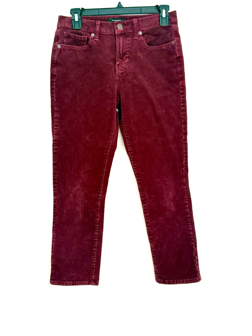 Banana Republic High-Rise Slim Corduroy Pants Burgundy Maroon Size 2 / 26